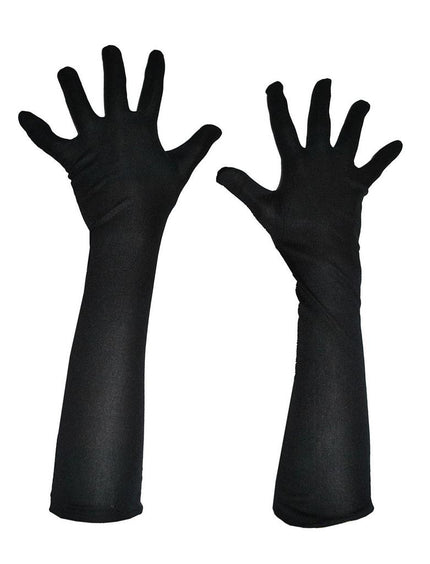 Funny Fashion Lange zwarte handschoenen 43cm