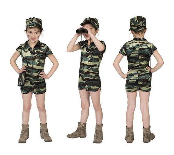 Funny Fashion Legermeisje kostuum kind