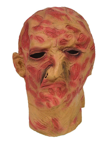 Masker Freddy Kruger van latex, huidtint hoofdmasker met rode brandwonden, voor Halloween