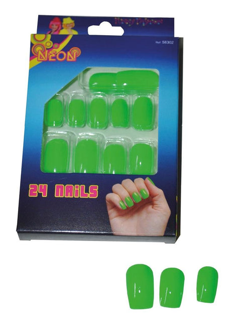 Funny Fashion Neon groene nepnagels 24st