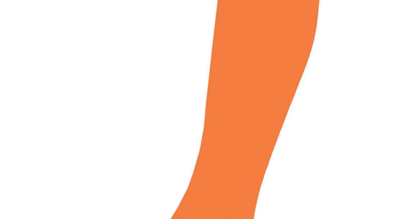 Funny Fashion Neon oranje kniekousen 60cm