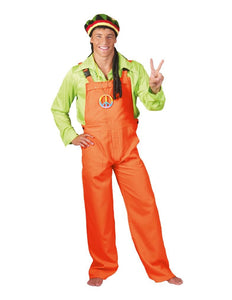 Funny Fashion Oranje tuinbroek volwassenen