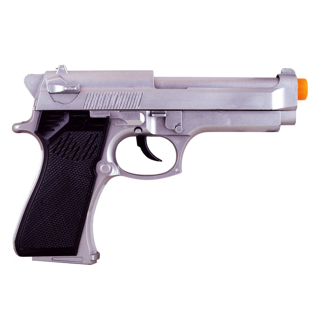 Funny Fashion Pistool zilver met Licht en Geluid