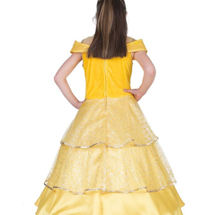 Funny Fashion Prinsessen pak Bella geel