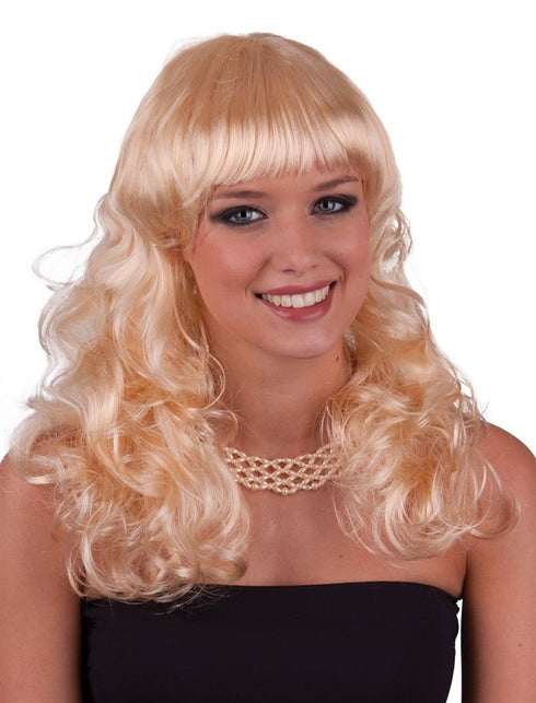 Funny Fashion Pruik met krullen blond