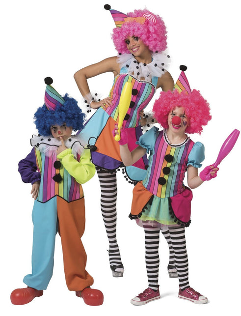 Funny Fashion Regenboog clown pak kinderen unisex