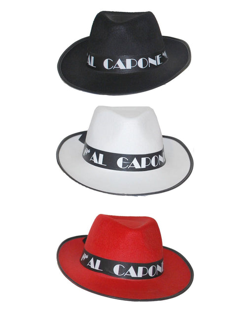 Funny Fashion Rode Al Capone hoed met zwarte band