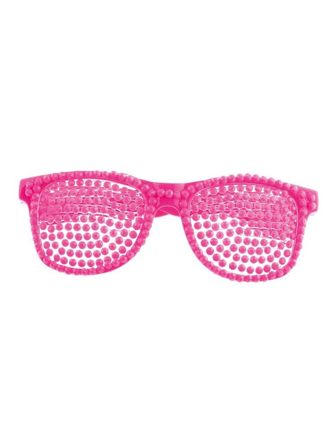 Funny Fashion Roze bril met diamanten