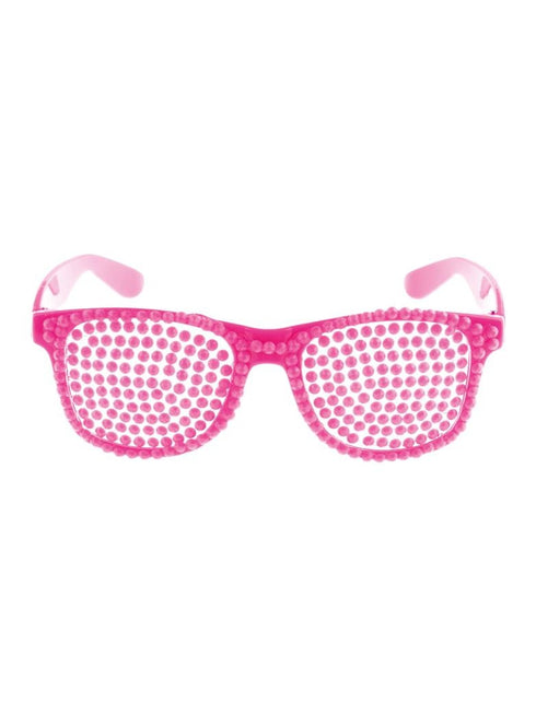 Funny Fashion Roze bril met diamanten