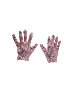 Funny Fashion Roze glitter handschoenen met pailletten