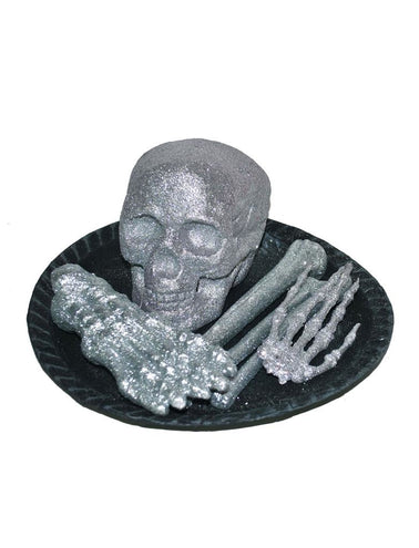 Funny Fashion Schaaltje doodshoofd en botten deco