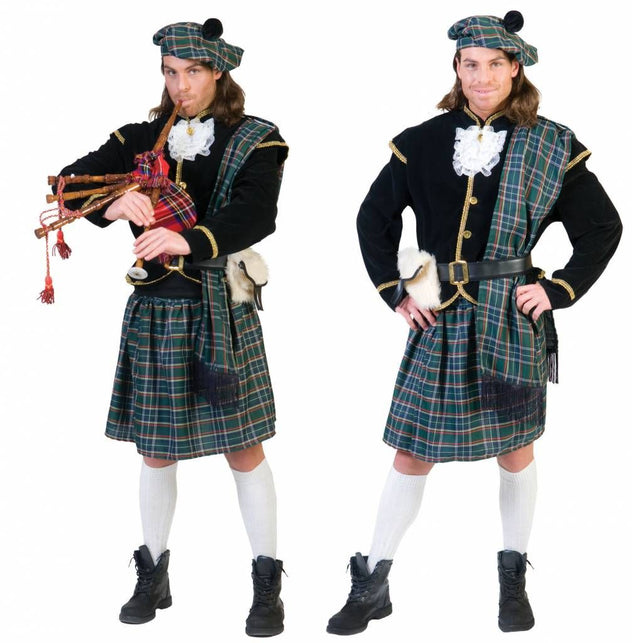 Funny Fashion Schotse kilt groen geruit