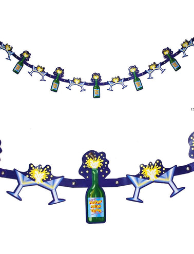 Funny Fashion Slinger happy New Year met bubbeldrank