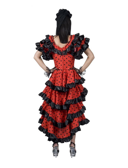 Funny Fashion Spaanse Flamenco jurk Elvita dames