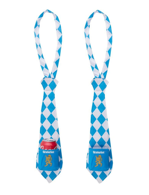 Funny Fashion Stropdas Oktoberfest met blikjeshouder