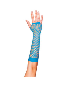 Funny Fashion Turquoise visnet handschoenen lang model