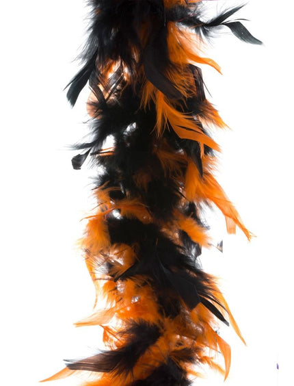 Funny Fashion Veren boa zwart oranje 45gram