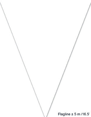 Funny Fashion Witte vlaggenlijn slinger 5mtr.