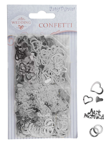 Funny Fashion Zilveren confetti tafel decoratie