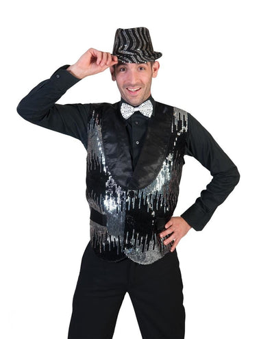 Funny Fashion Zilveren Jazz vestjes voor party's