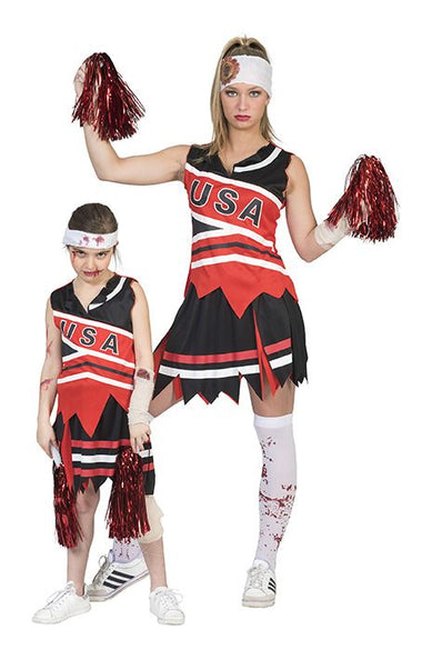 Funny Fashion Zombie cheerleader pak meisje