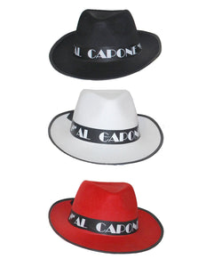 Funny Fashion Zwarte Al Capone hoed met zwarte band