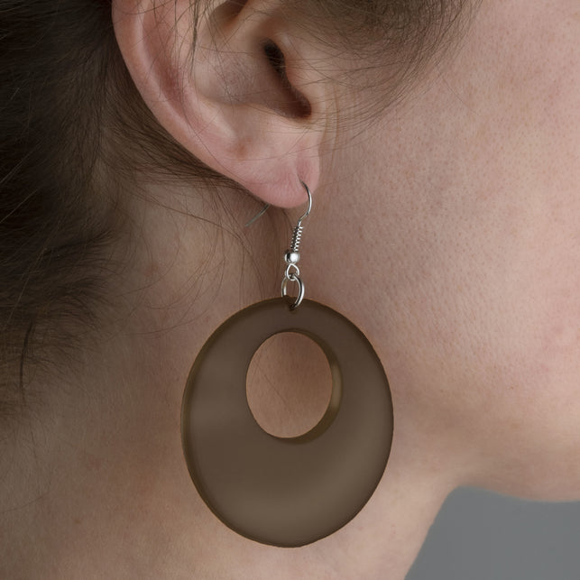 Funny Fashion Zwarte disco oorbellen