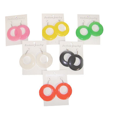 Funny Fashion Zwarte disco oorbellen