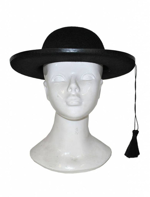 Funny Fashion Zwarte hoed priester met kwast