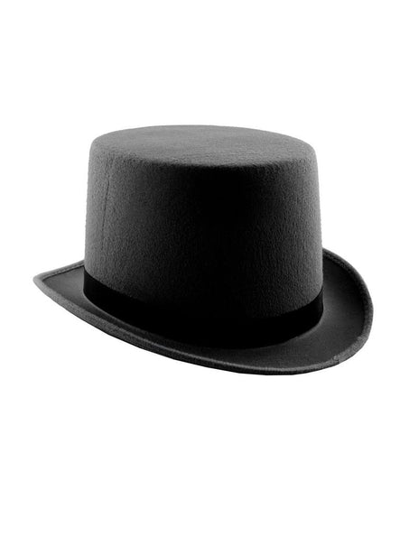Funny Fashion Zwarte hoge hoed met lint