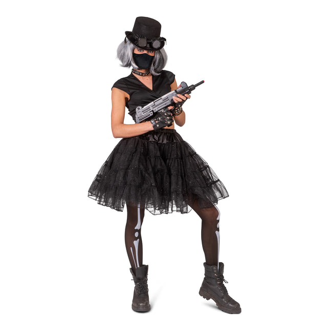 Funny Fashion Zwarte petticoat Noor