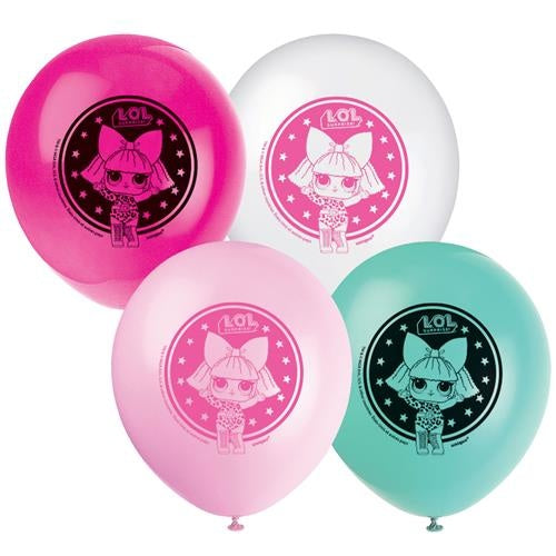 Haza Witbaard Ballonnen l.o.l surprise 30 cm, 8 stuks