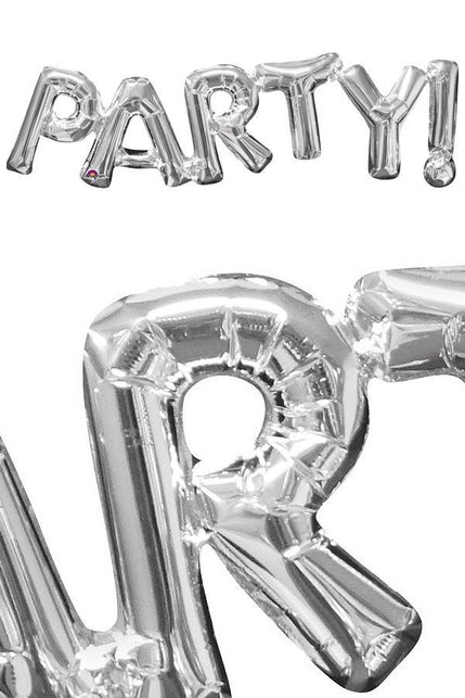 PartyXplosion Anagram zilveren folie ballon Party
