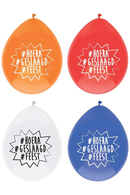 PartyXplosion Ballonnen HOERA GESLAAGD FEEST