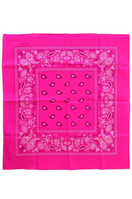 PartyXplosion Bandana fluor roze 53 x 53 cm.