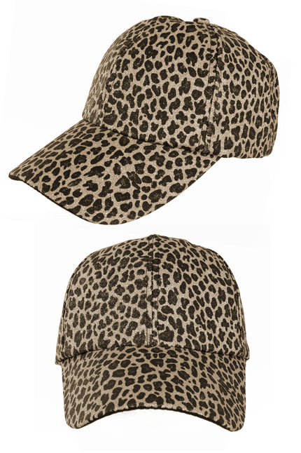 PartyXplosion Baseballcap panter glitter goud