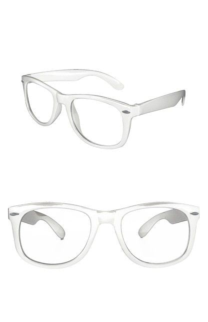 PartyXplosion Blues Brother bril wit met blanke glazen