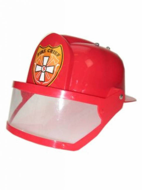 PartyXplosion Brandweerhelm rood met vizier