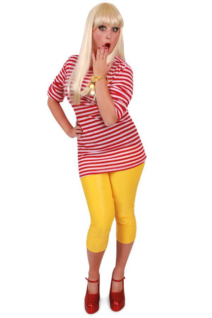 PartyXplosion Dorustrui rood/wit luxe lange mouw unisex