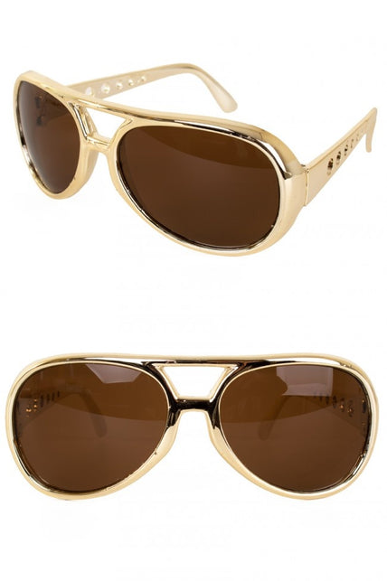 PartyXplosion Elvis bril platina goud