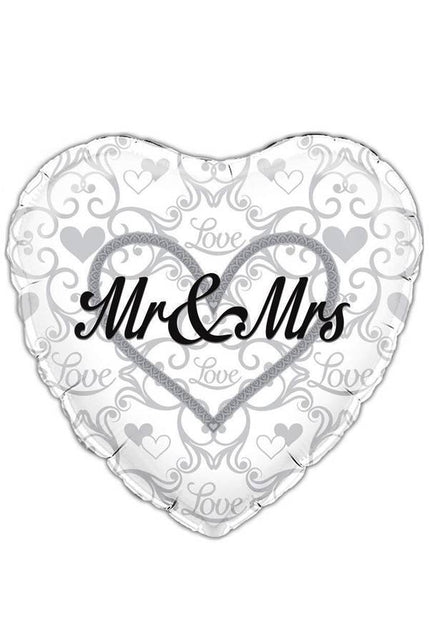 PartyXplosion Folie ballon holografisch Mr. en Mrs. 45.7cm