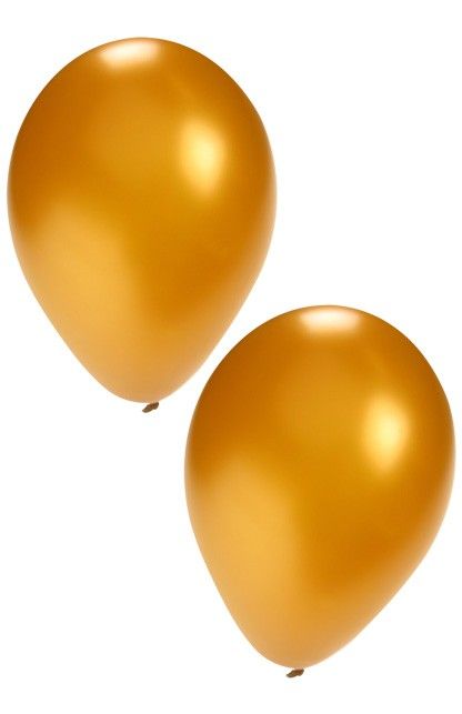 PartyXplosion Helium ballonnen 50 x goud nr 12