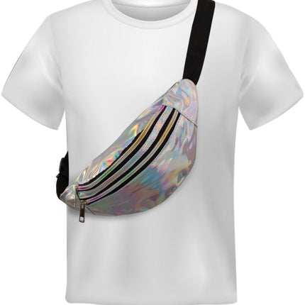 PartyXplosion Heuptasje holografisch zilver