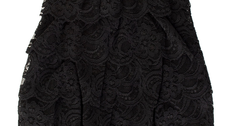 PartyXplosion Jabot kant luxe zwart