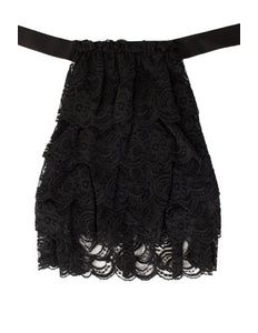 PartyXplosion Jabot kant luxe zwart