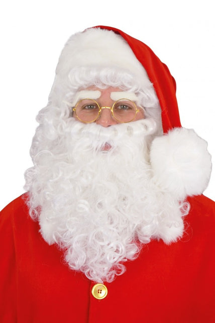 PartyXplosion Kerstman baarden pruik compleet