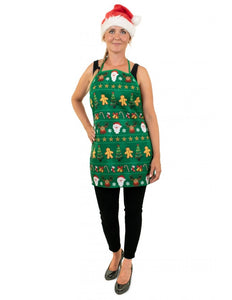 PartyXplosion Keukenschort Kerst in groen