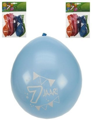 PartyXplosion Leeftijd ballonnen 7 jaar