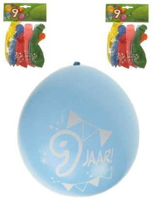 PartyXplosion Leeftijd ballonnen 9 jaar