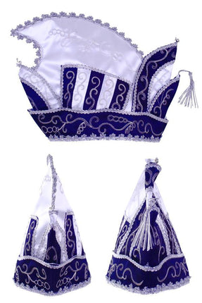 PartyXplosion Prinsenmuts blauw/wit